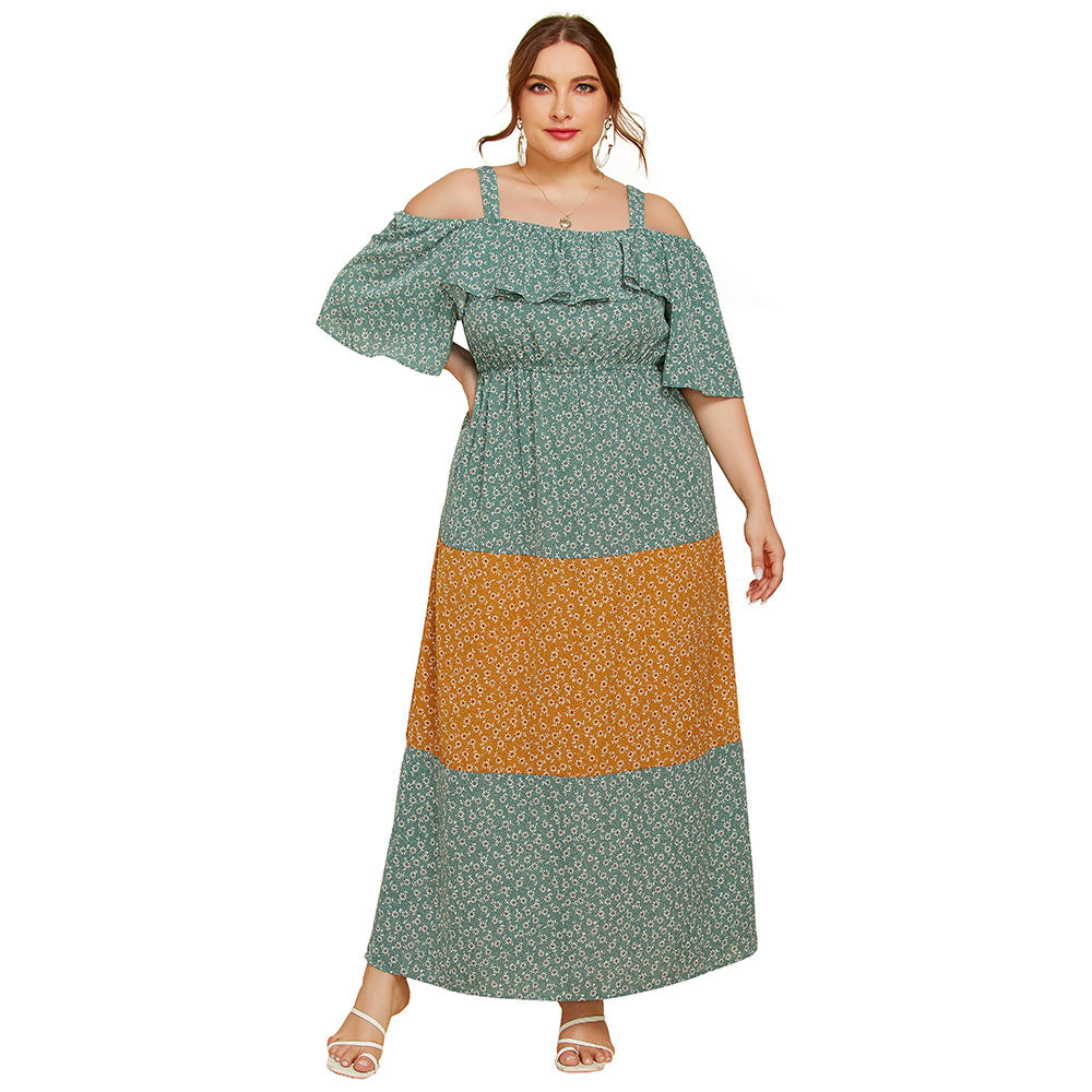 Women Floral Print Plus-Size Dress