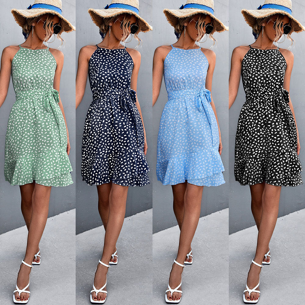 Summer Halter Irregular Mini Dresses