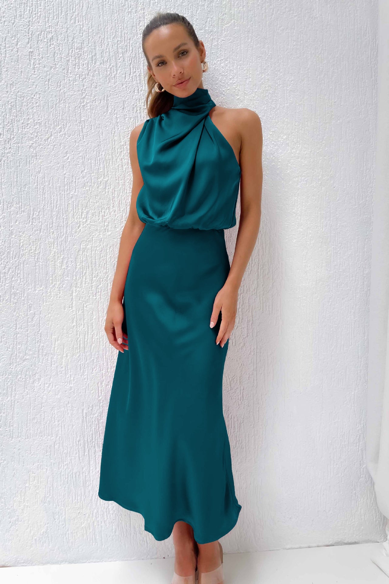 Fashion Stain Sleeveless Evening Dresses