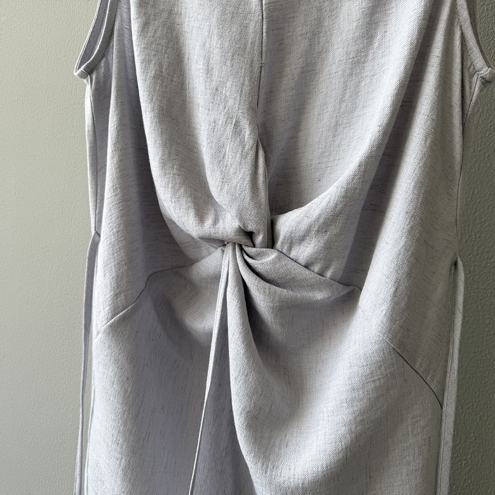 Designer Twist Knot Sleeveless Blouse Set for Women