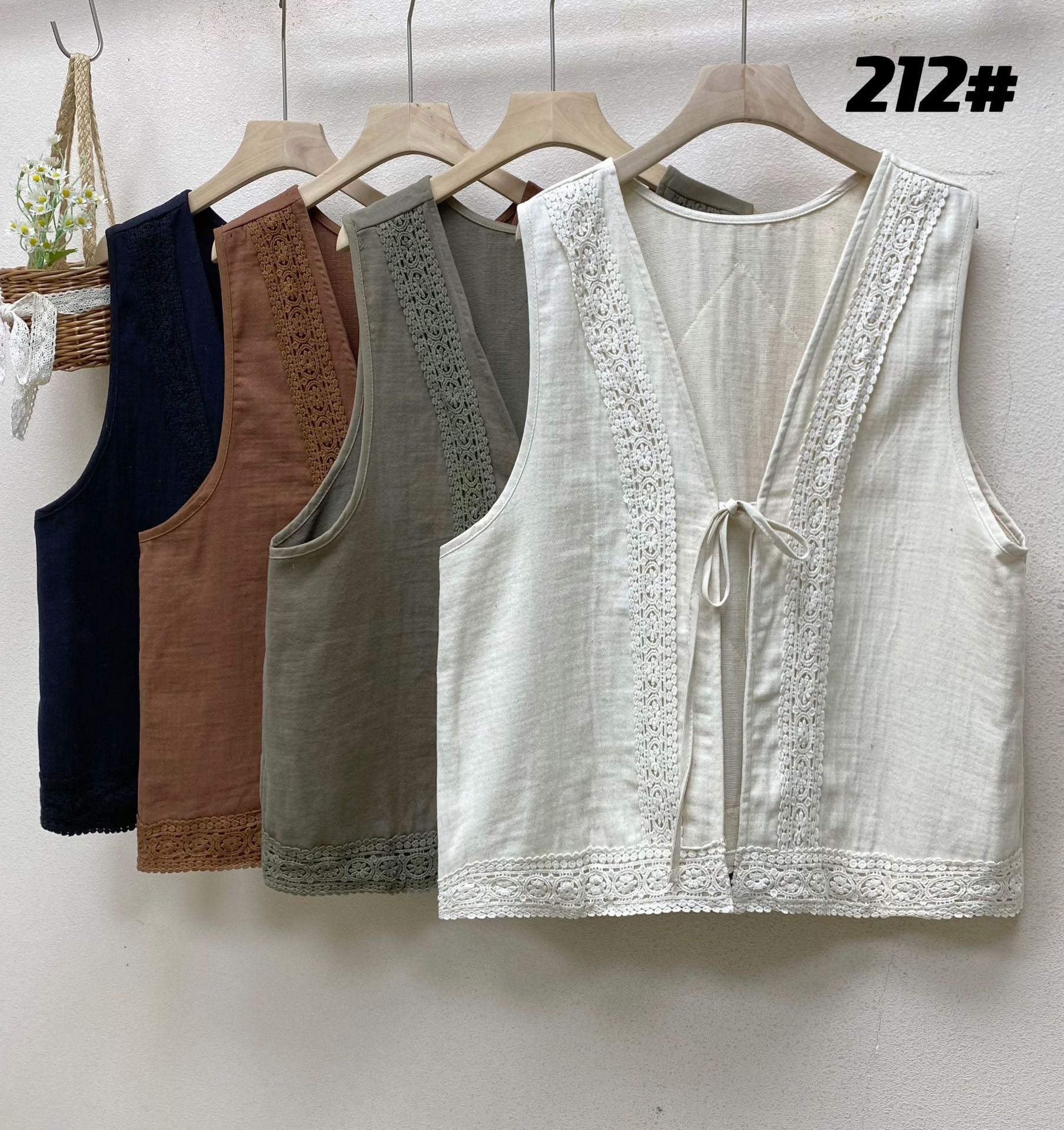 Vintage Embroidery Short Vest