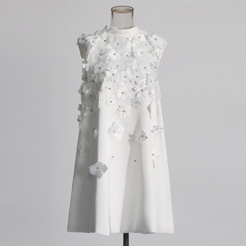 Designed Women's Short Sleeveless A-Line Dress