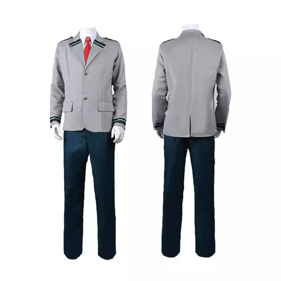 My Hero Academia Cosplay Costume – Ochaco Uraraka, Izuku Midoriya, Shoto Todoroki Outfits-Men's (jacket + pants + tie + long-sleeved shirt)-S-Free Shipping Leatheretro