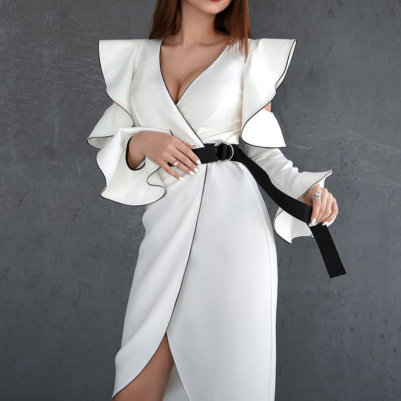 Women Sexy V Neck Bodycon Evening Dresses-Party Dresses-Free Shipping at meselling99