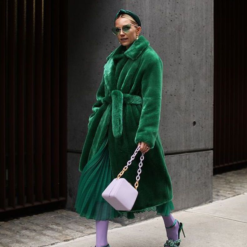 Long Plush Rabbit Hair & Mink Fur-Like Coat