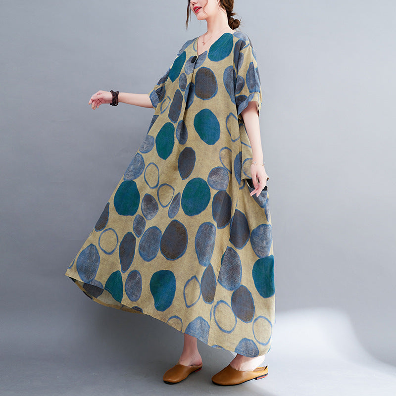 Vintage Summer Plus Sizes Cozy Dresses-Dresses-Free Shipping at meselling99