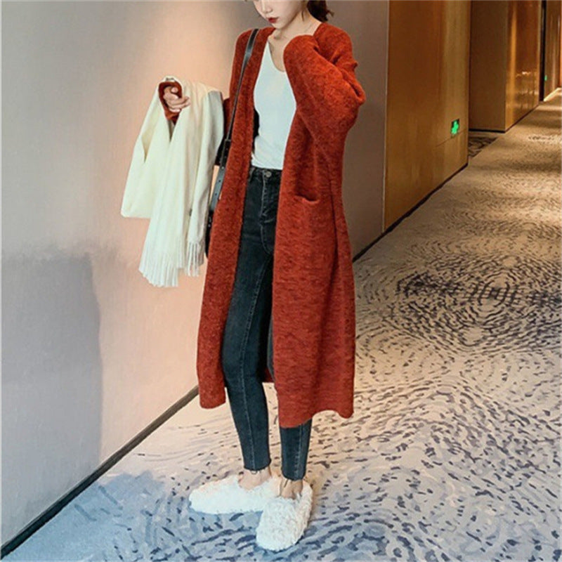 Casual Winter Long Knitted Coats for Girls