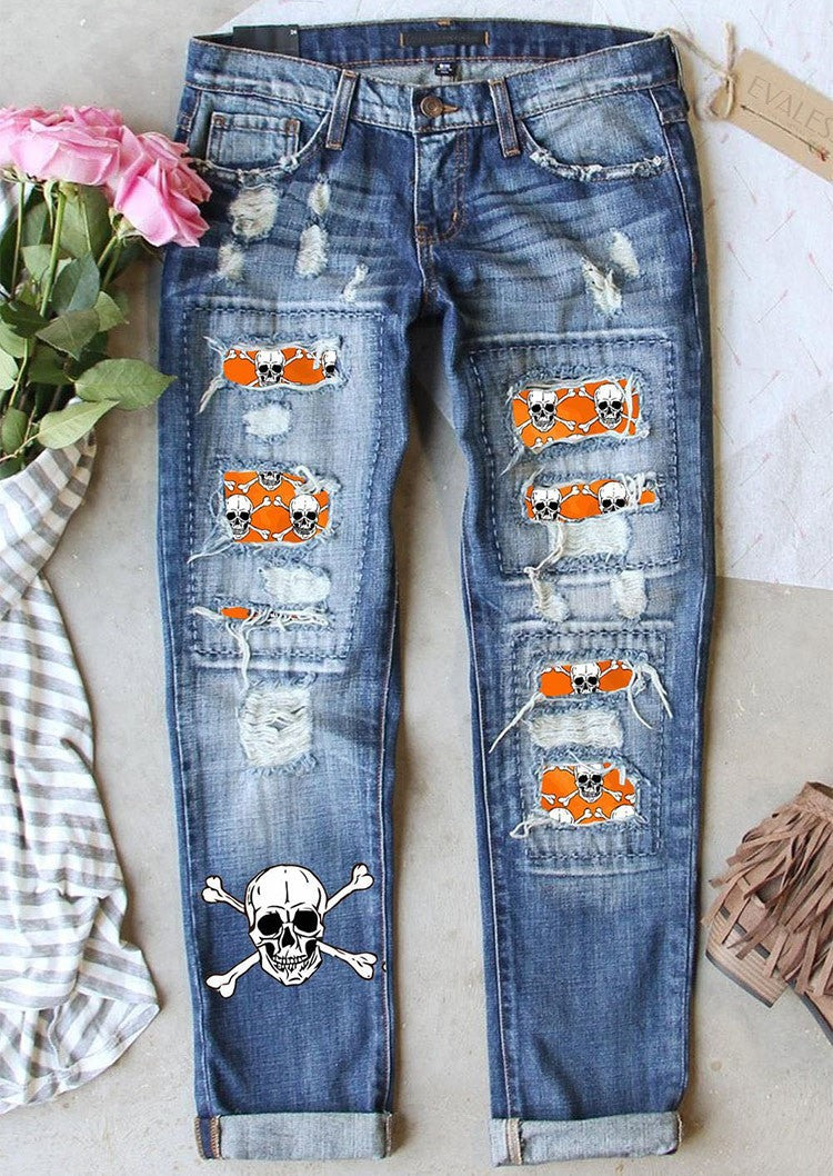 Women’s Mid-Rise Straight Leg Jeans for Halloween