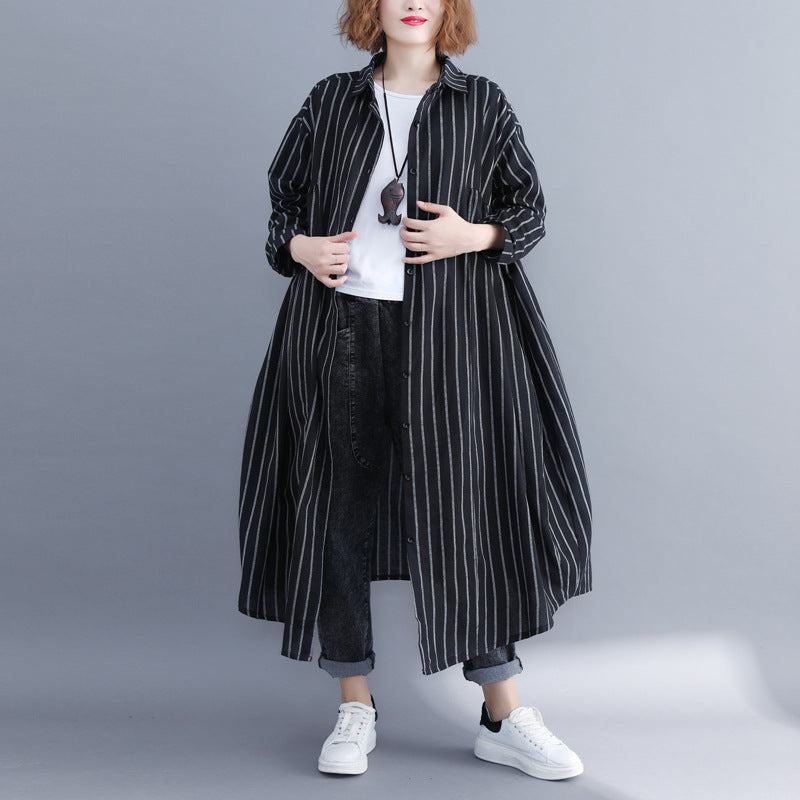 Fashion Linen Plu Ssizes Fall Shirts Coats-Coats & Jackets-Free Shipping at meselling99