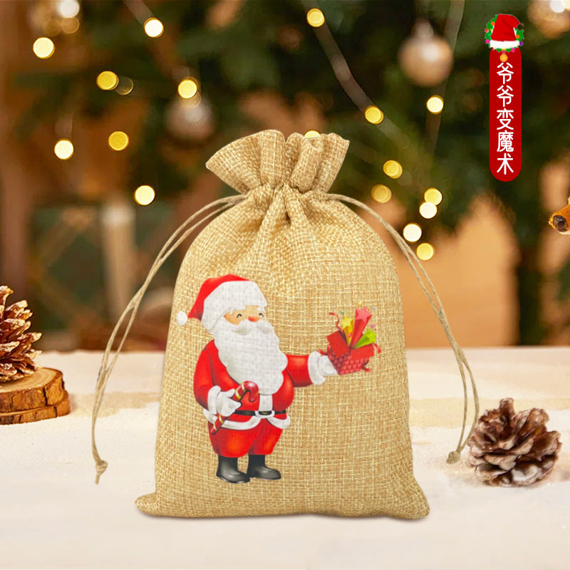 Christmas Drawstring Gift Bag for Apples 24pcs/Set