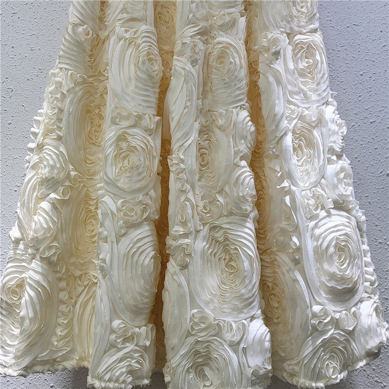 Flower Tulle A-Line Maxi Skirt