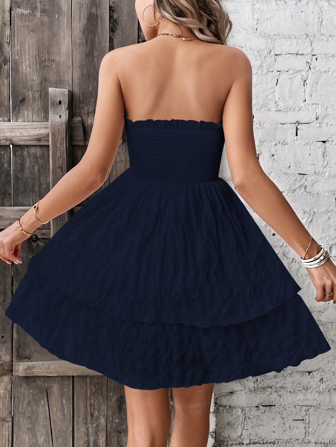 Sexy Strapless Summer Holiday Short Dresses