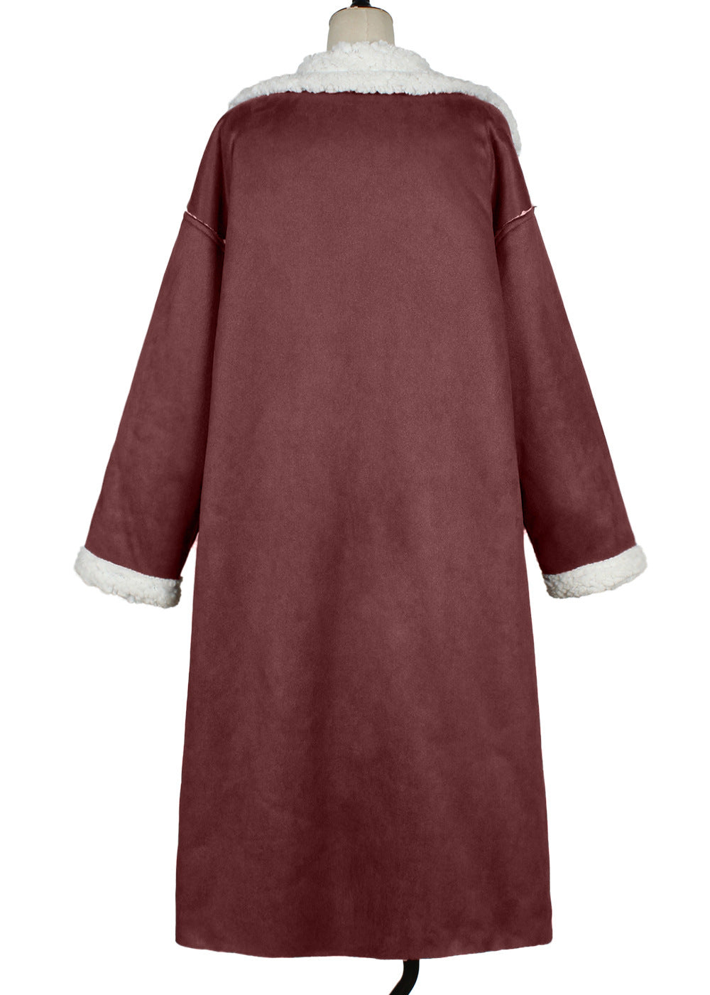 Women's Faux Leather & Fur Long Coat