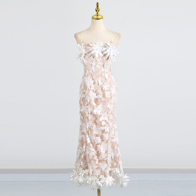 Vintage Floral Embroidered Corset Dress