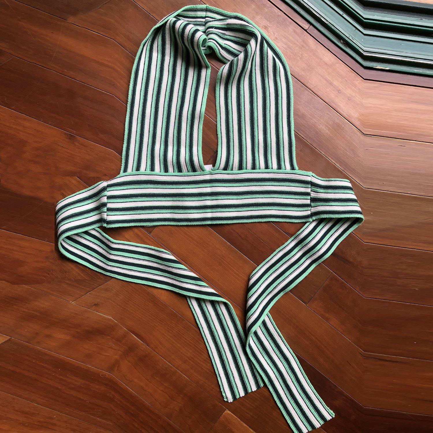 Striped Deep V-Neck Backless Women Tops-STYLEGOING