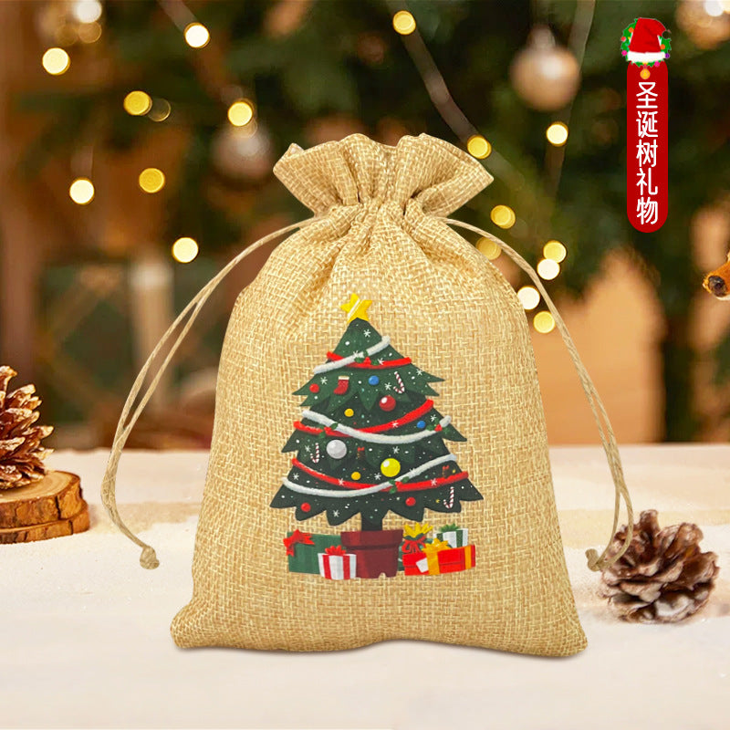 Christmas Drawstring Gift Bag for Apples 24pcs/Set