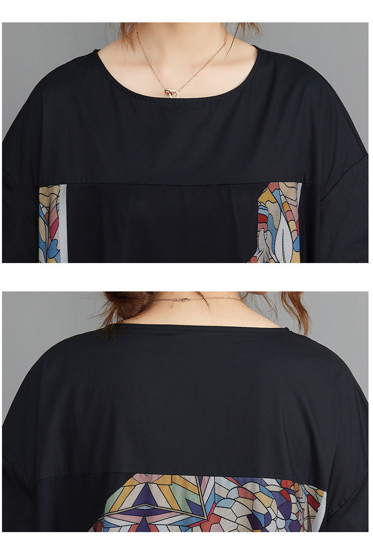 Vintage Geometry Designed Women Long Cozy Dresses-Dresses-Black-One Size-Free Shipping at meselling99