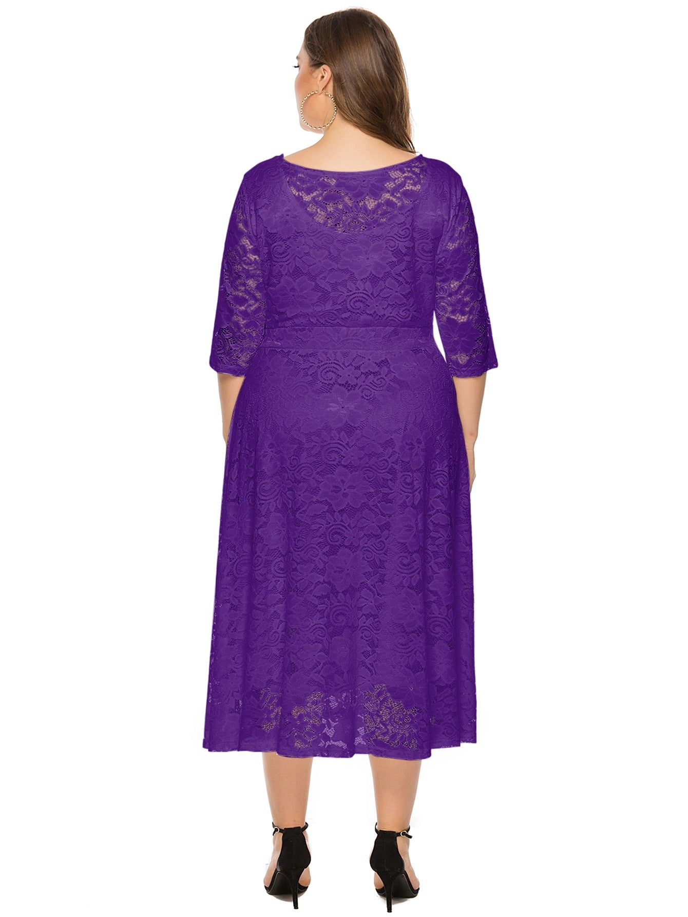 Plus Size Lace Evening Dress