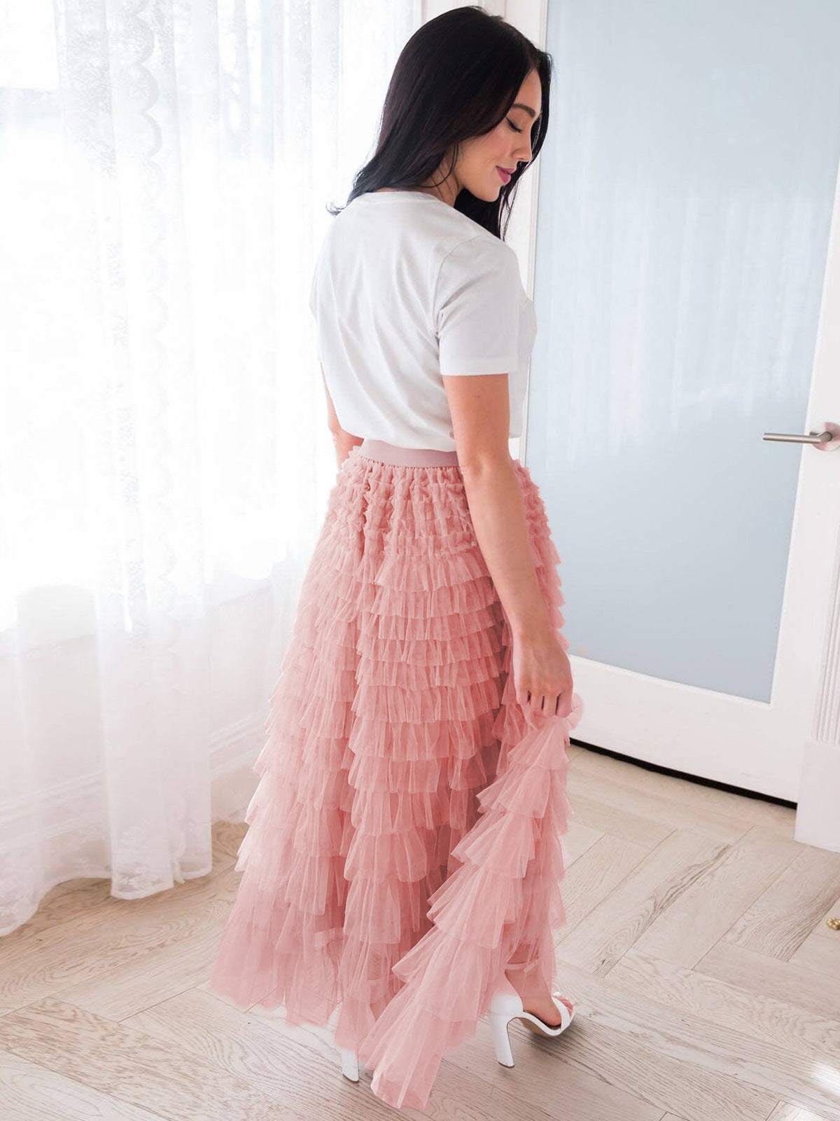 Fashion Elegant High Waist Tulle Cake Skirts for Women