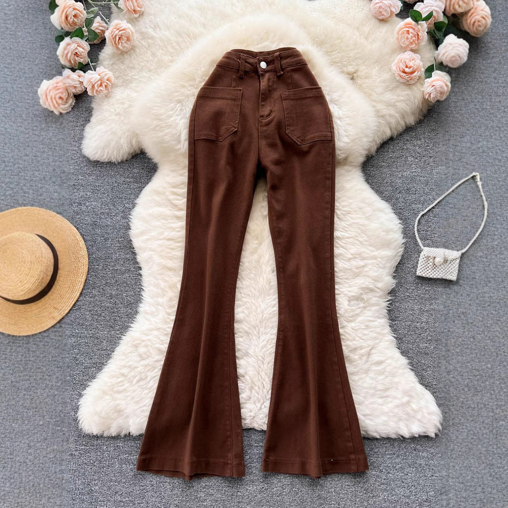 Retro Vintage Black Flare Jeans