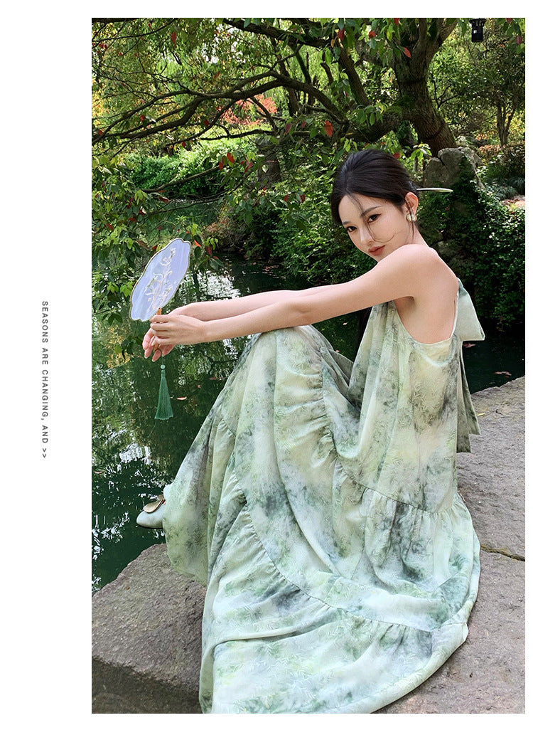 Women's Halter Neck Floral Dress