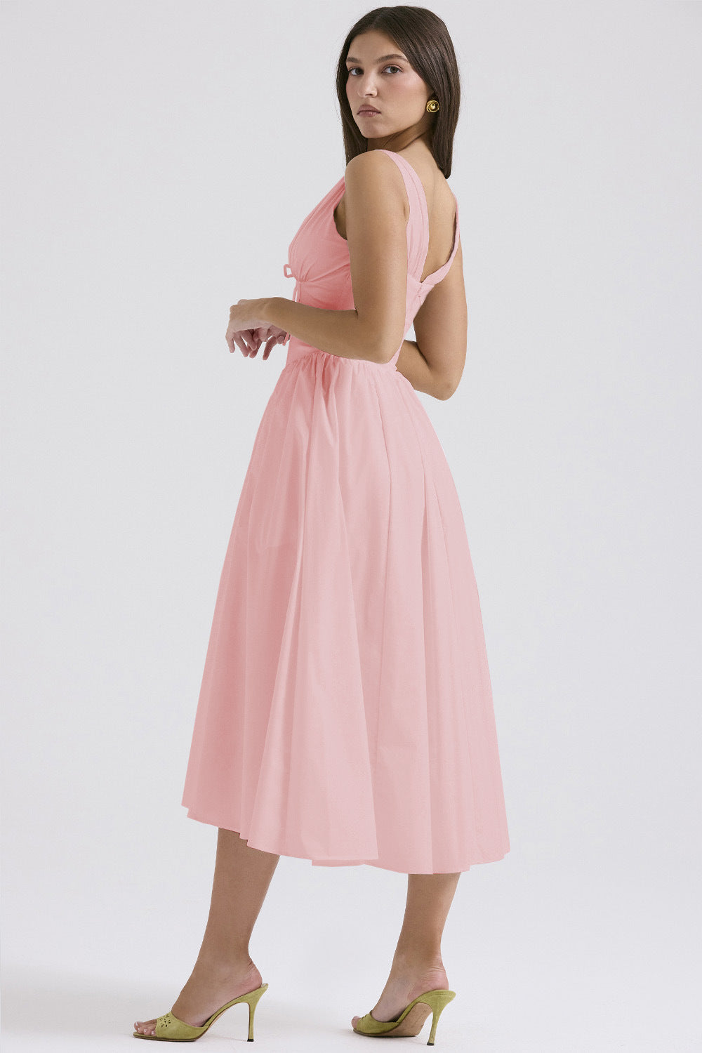 Elegant V-Neck Print Maxi Dress