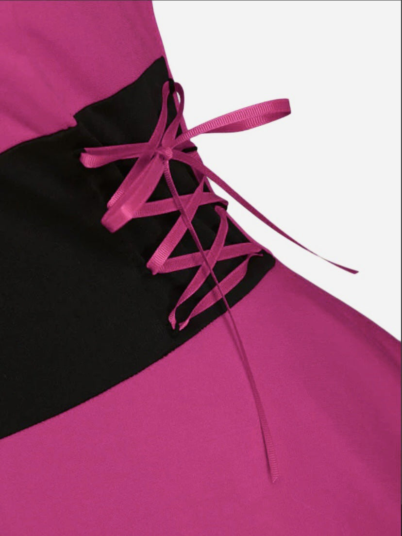 Christmas Party Bunny Outfit - Faux Fur Trim Off-Shoulder Bow Dress