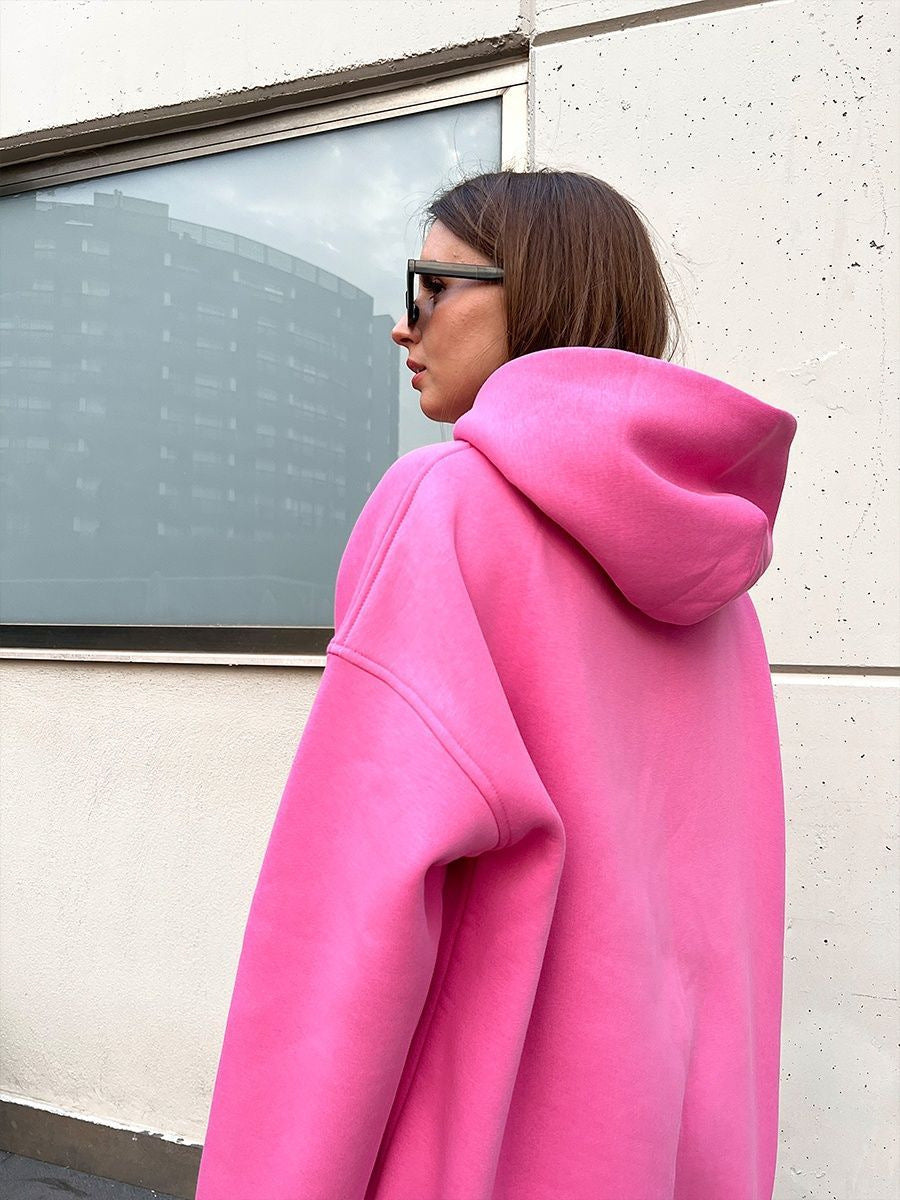 Casual Fall Winter Pockets Hoodies