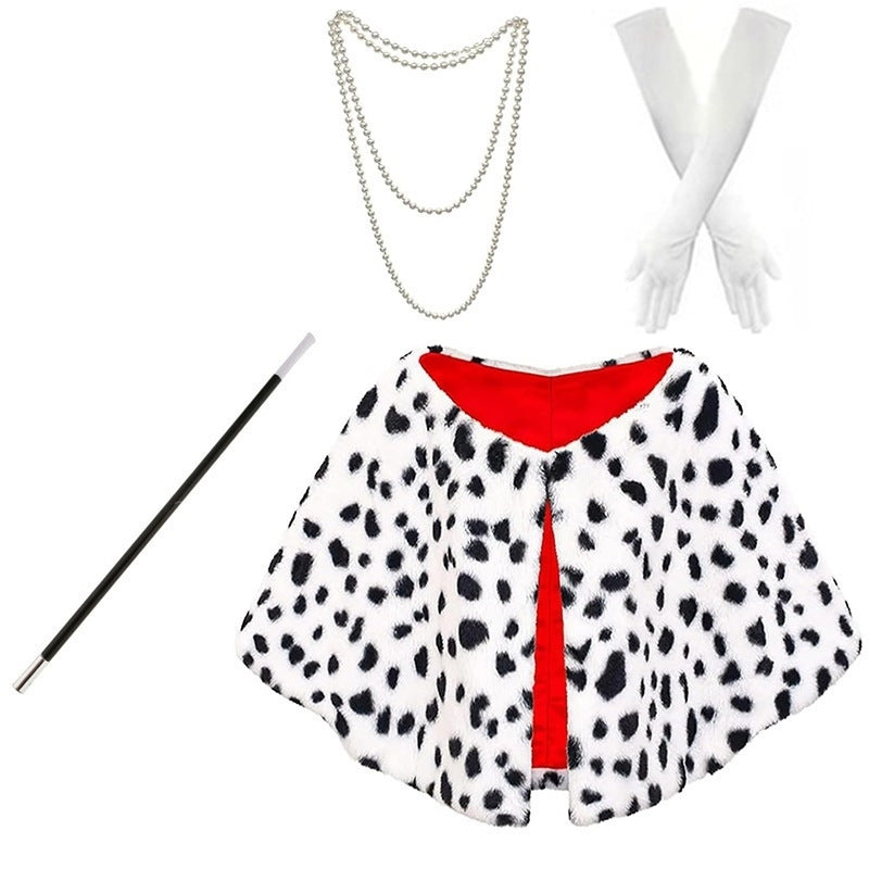 Halloween Disney Cruella de Vil Cosplay Cape