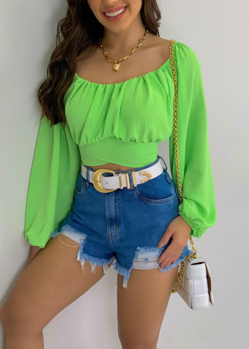 Sexy Off The Shoulder Summer Short Blouses Shirts