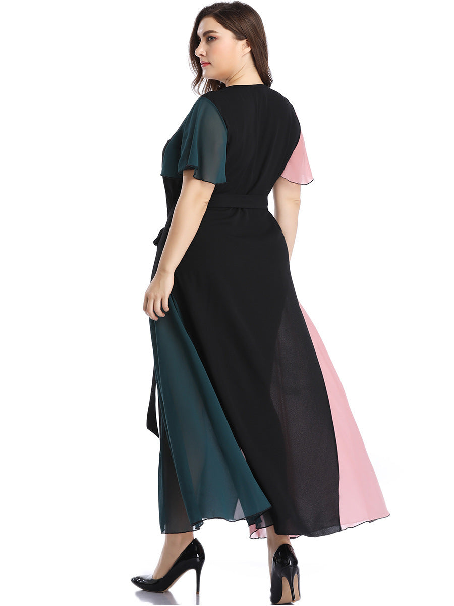 Plus Sizes Fashion Chiffon Women Long Maxi Dresses-Plus Size Dresses-Free Shipping at meselling99