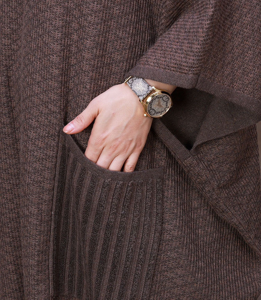 Vintage Bat Sleeves Fall Plus Sizes Woolen Knitting Dresses-Dresses-Free Shipping at meselling99