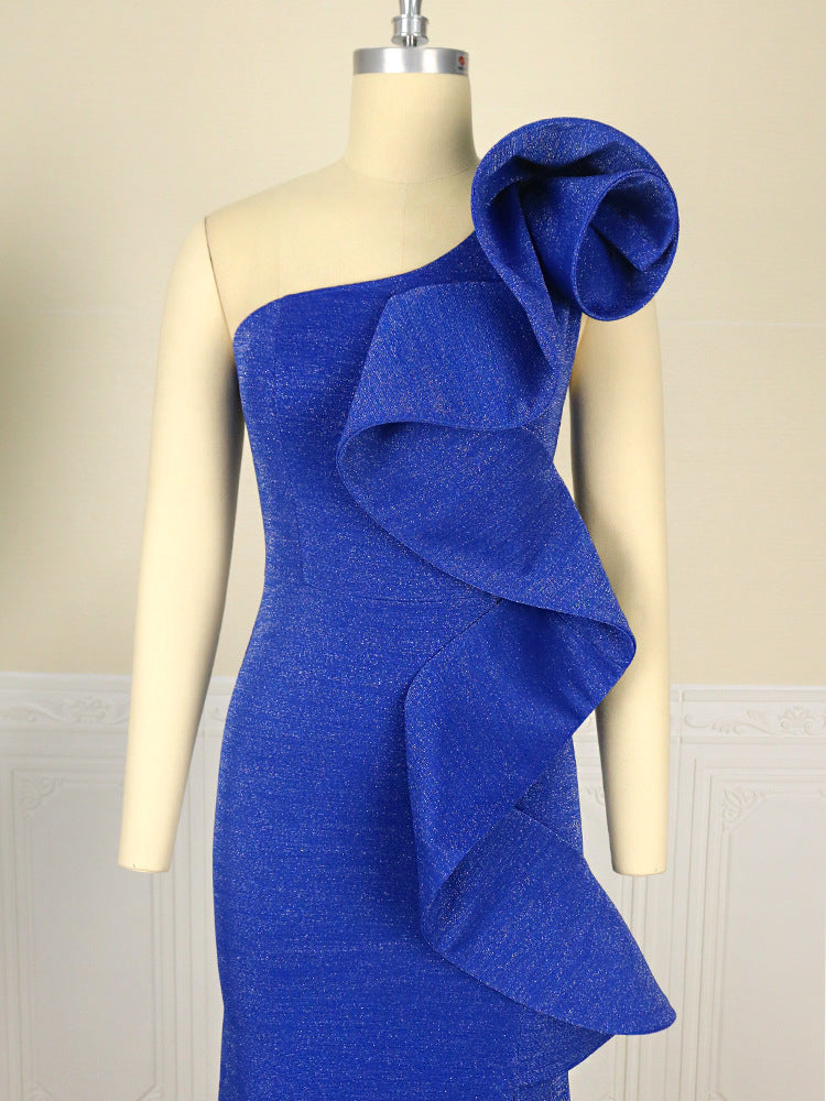 Gorgeous One Shoulder Plus Sizes Evening Dresses-Dresses-Free Shipping at meselling99