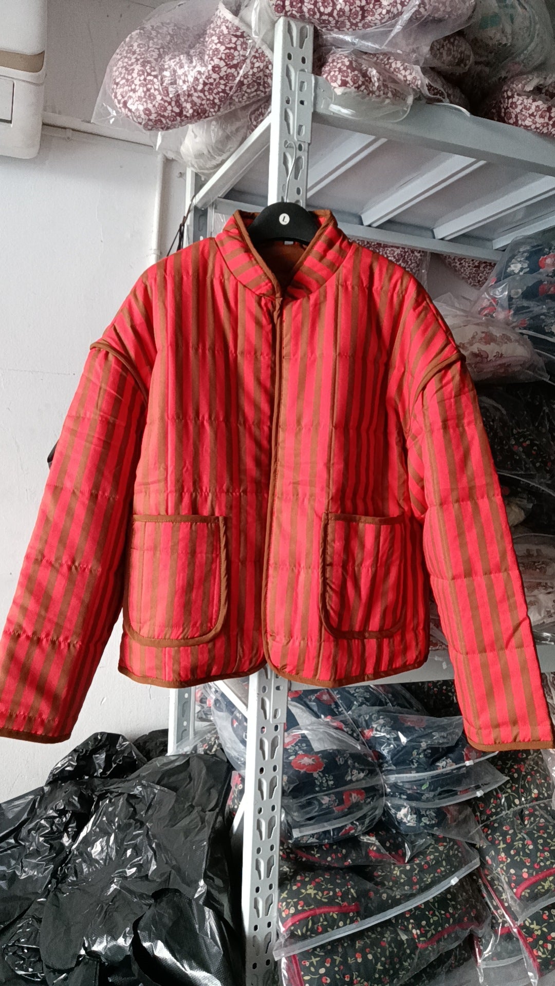 Floral Print Quilted Puffer Coat - Oversized Warm Winter Jacket