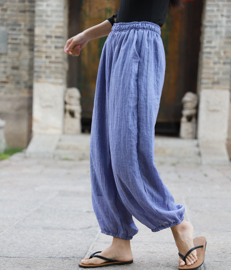 Women's Linen Cotton Loose Lounge Pants