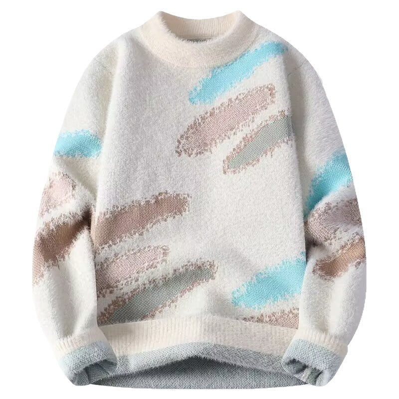 Men’s Faux Mink Thickened Knit Sweater