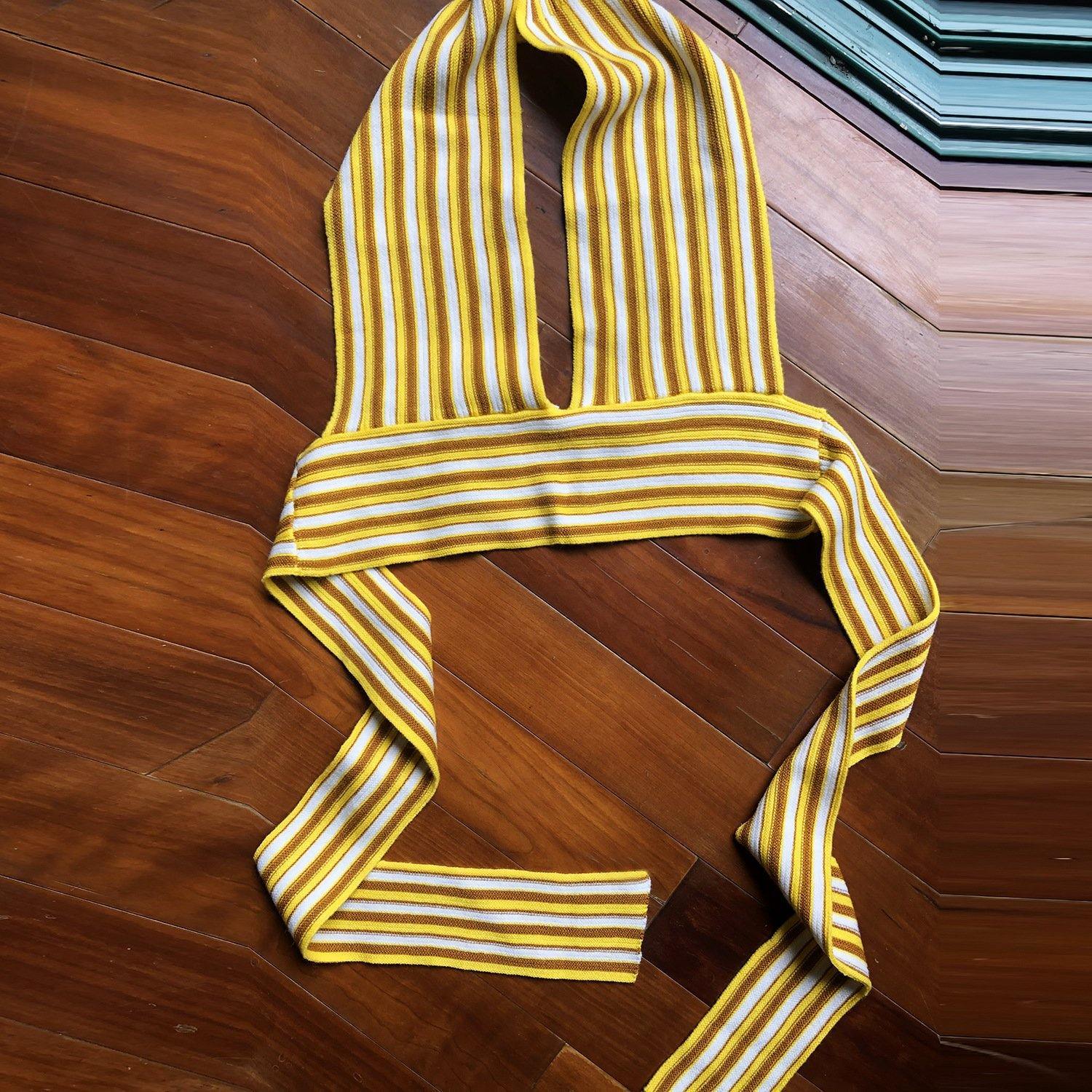 Striped Deep V-Neck Backless Women Tops-STYLEGOING