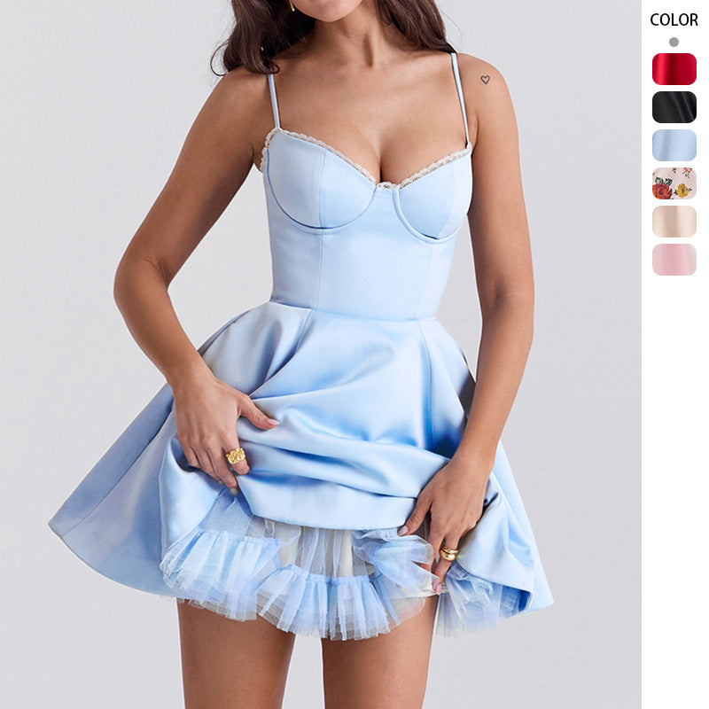 Elegant Off-Shoulder Backless Princess Ball Gown Dress