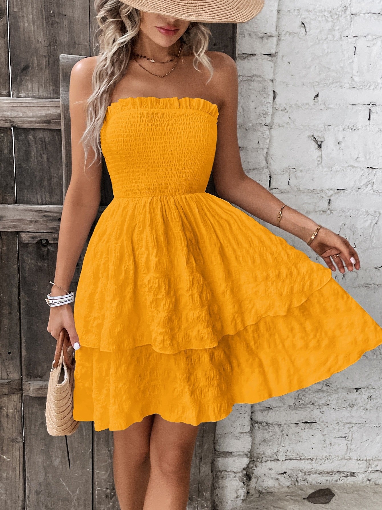 Sexy Strapless Summer Holiday Short Dresses
