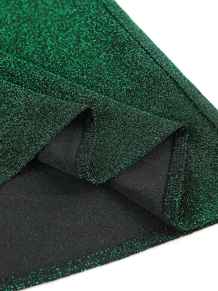 Simple Design High Waist Green Women Party Dresses-Dresses-Free Shipping at meselling99