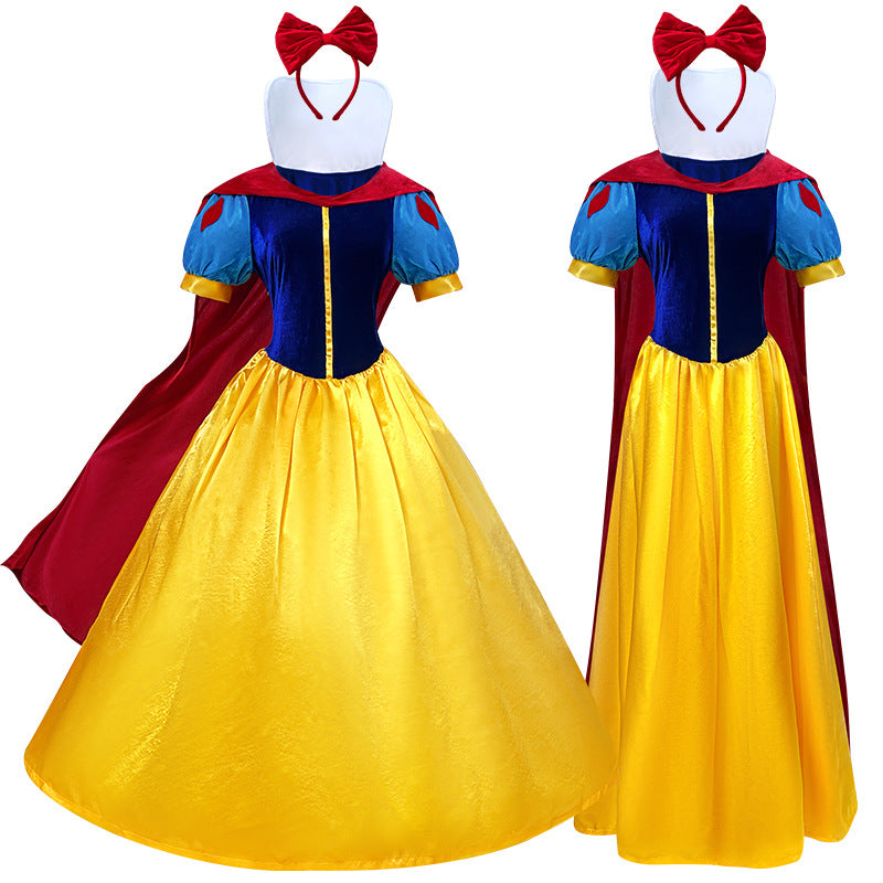 Snow White Costume Dress - Halloween Cosplay & Fairy Tale Stage Performance Outfit