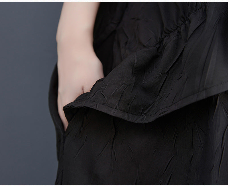 Summer Ruffled Plus Sizes Midi Shirts Dresses-Dresses-Free Shipping at meselling99