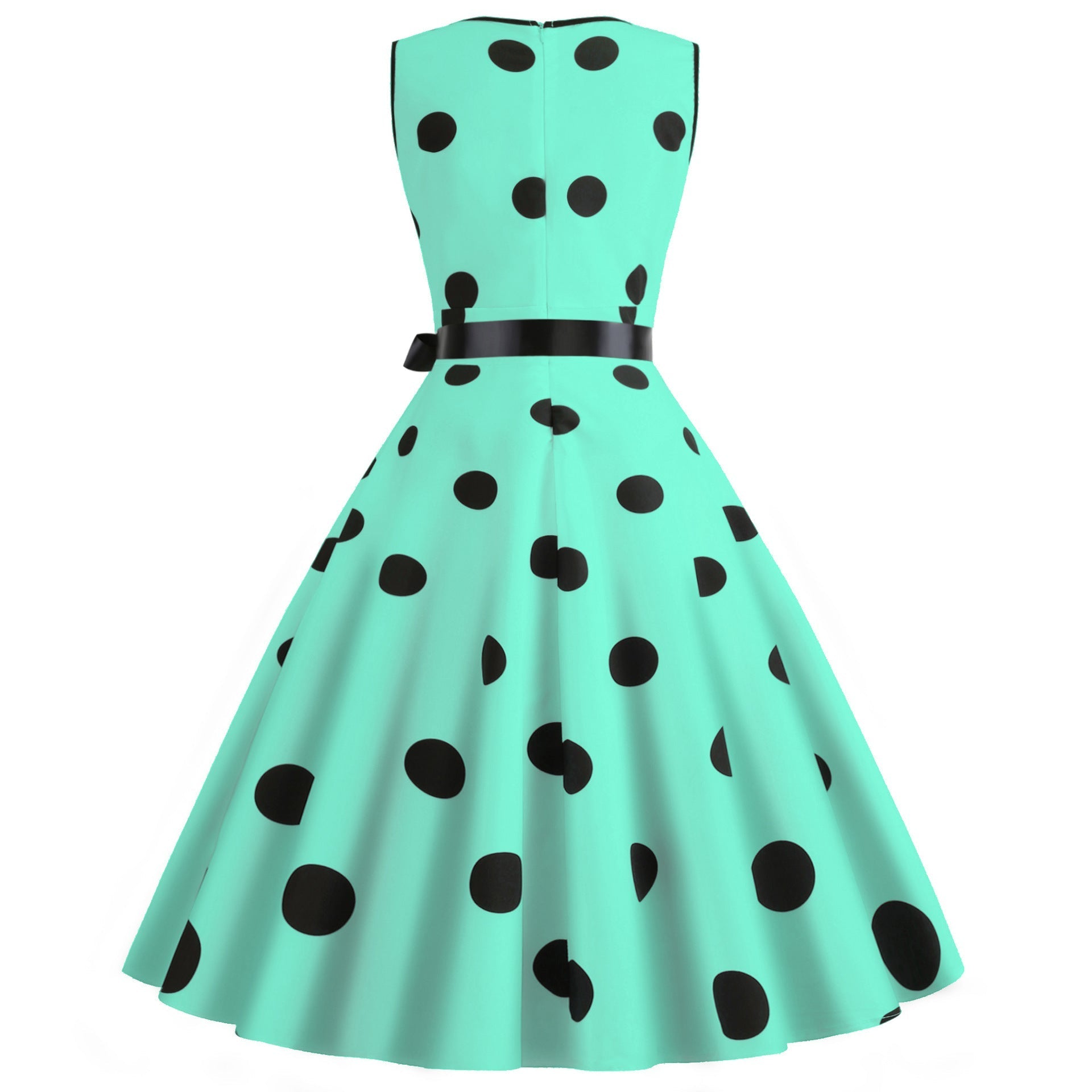 Summer Sleeveless Polka Dot Dresses-Dresses-Free Shipping at meselling99