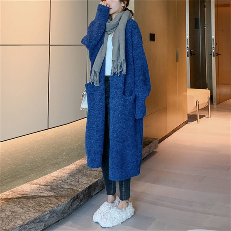 Casual Winter Long Knitted Coats for Girls