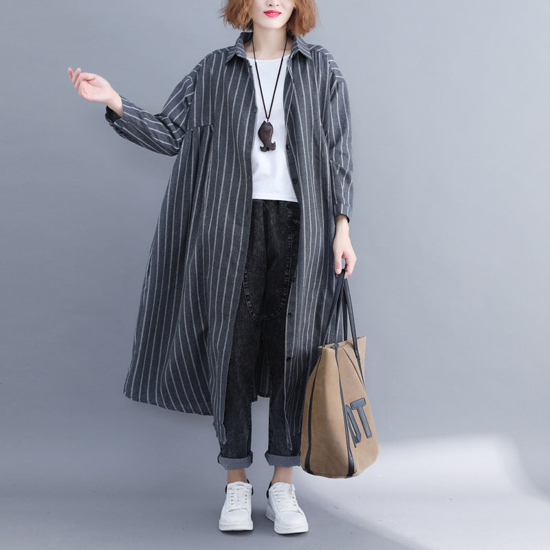 Fashion Linen Plu Ssizes Fall Shirts Coats-Coats & Jackets-Free Shipping at meselling99