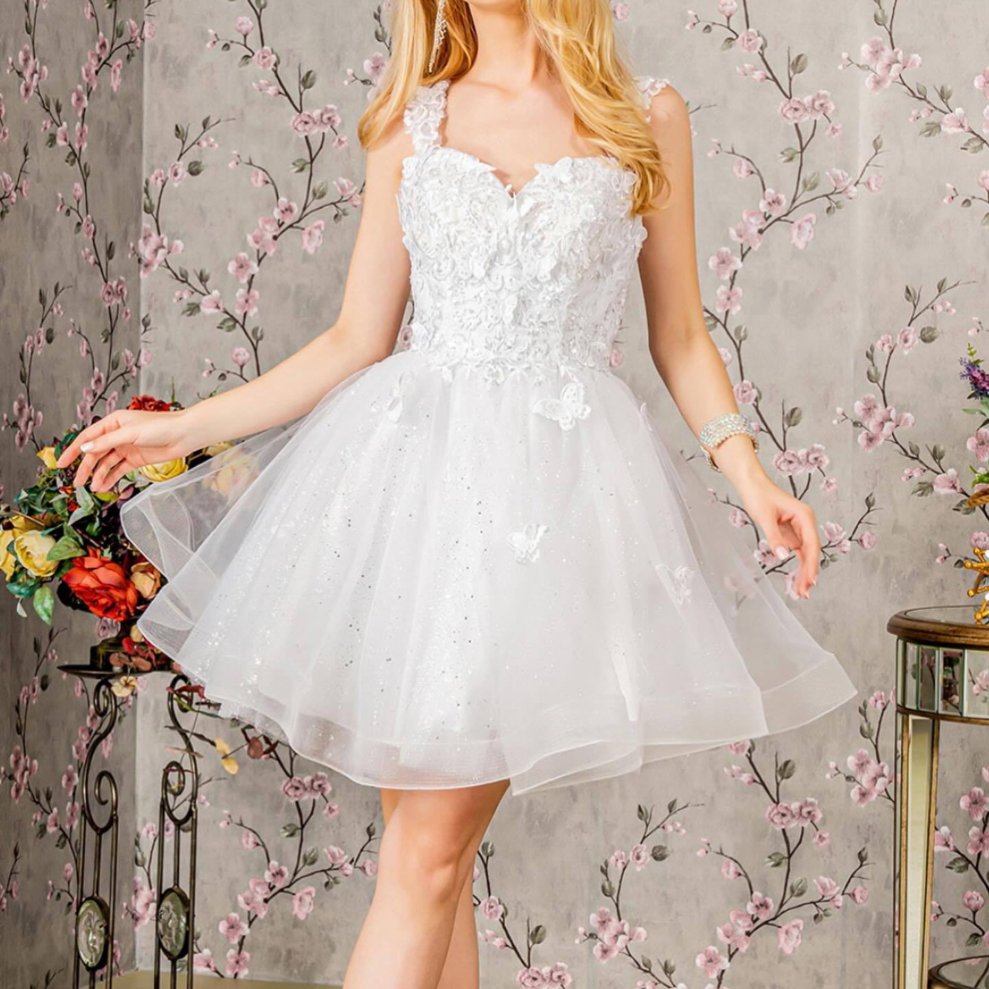 Strapless A-Line Homecoming Dress