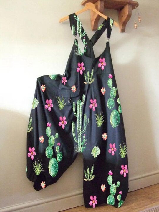 Casual Summer Floral Print Jumpsuits