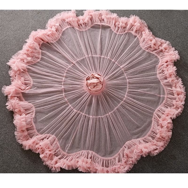 Layered Tulle Skirt with Floral Lace Trim-black-One Size-Free Shipping Leatheretro