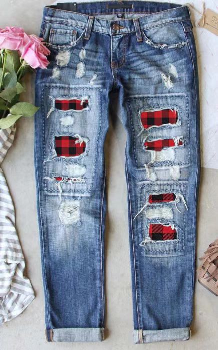 Women’s Mid-Rise Straight Leg Jeans for Halloween