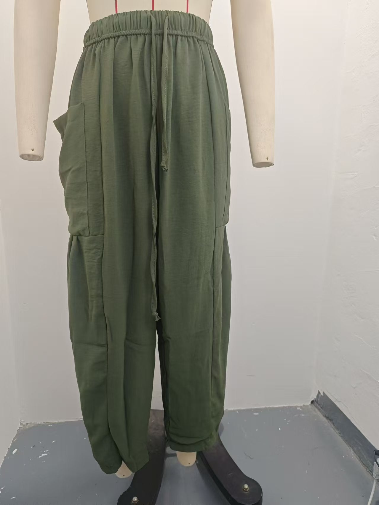 Casual Chiffon Collage Cotton-Linen Harem Pants
